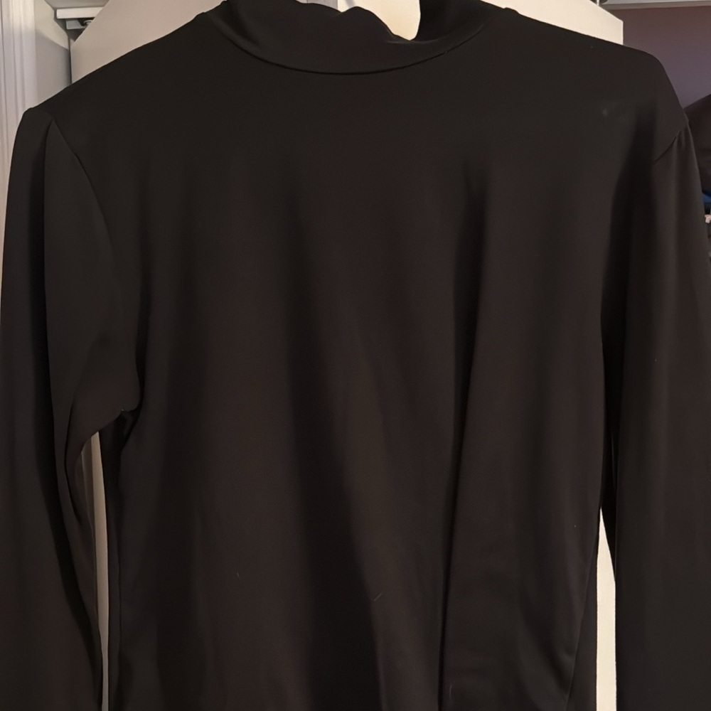 Black Long Sleeve Turtleneck Top